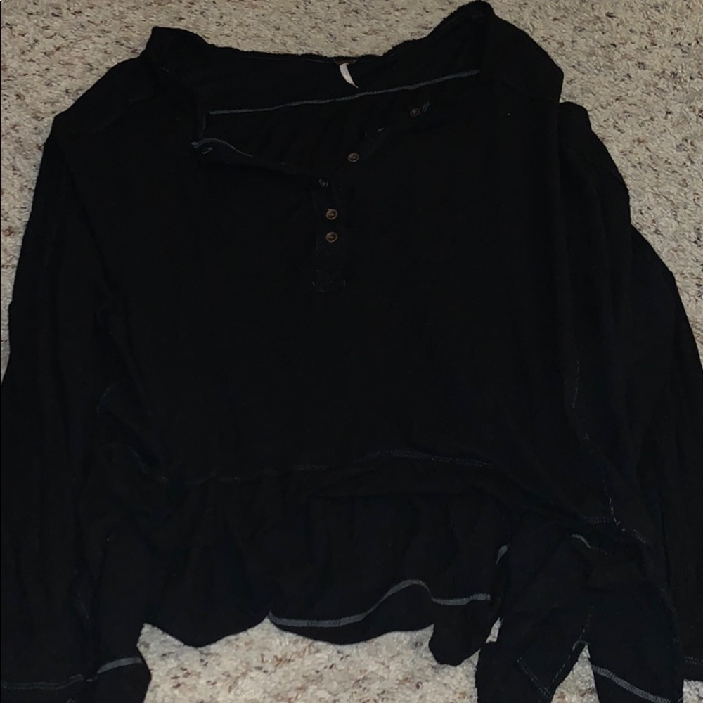 Black oversized free people sweater